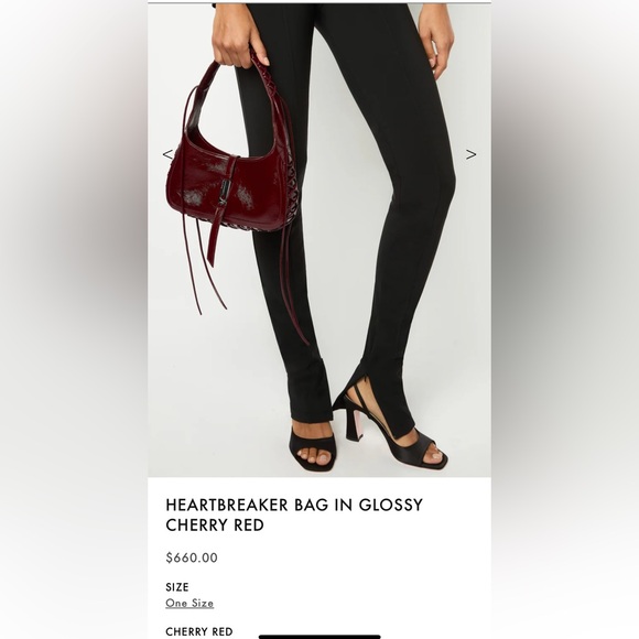 SMALL GLOSSY CHERRY - Red Shoulder Bag - Picture 2 of 16